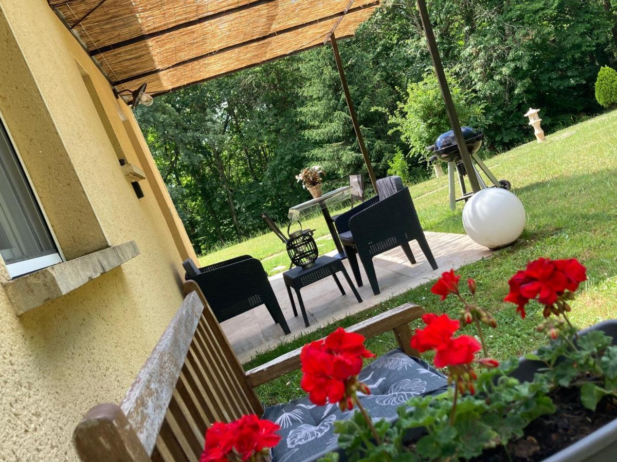 Gite Des Combes Blanches Avec Piscine Frayssinet-le-Gelat Exterior photo